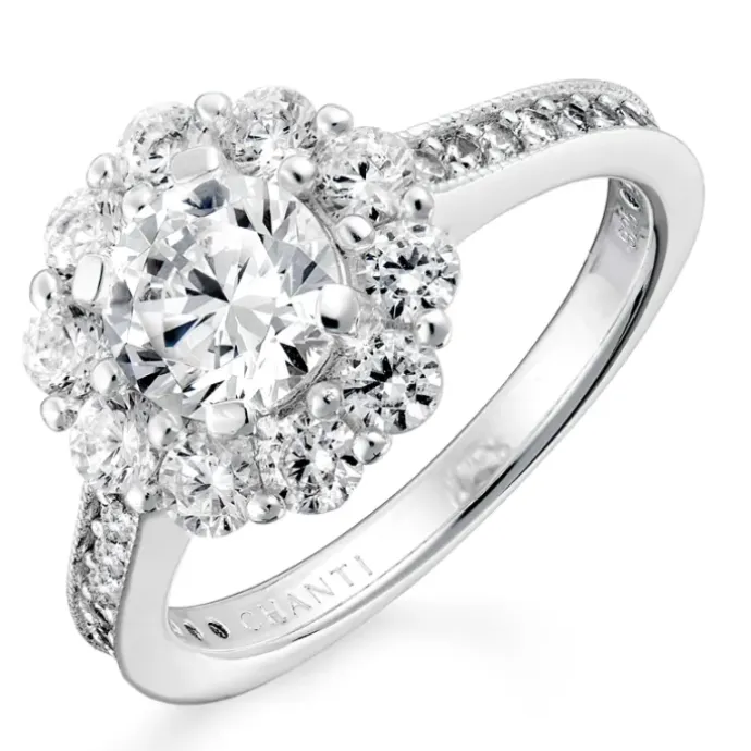 Zirkon ring i sølv