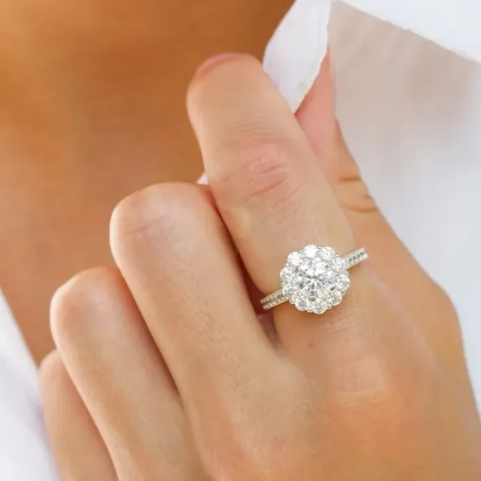 Zirkon ring i sølv
