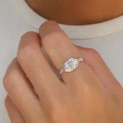 Zirkon ring i sølv