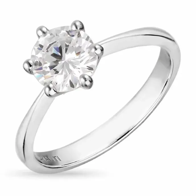 Zirkon ring i sølv
