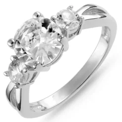 Zirkon ring i sølv