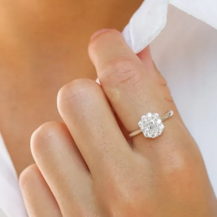 Zirkon ring i sølv