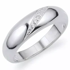 Zirkon ring i sølv