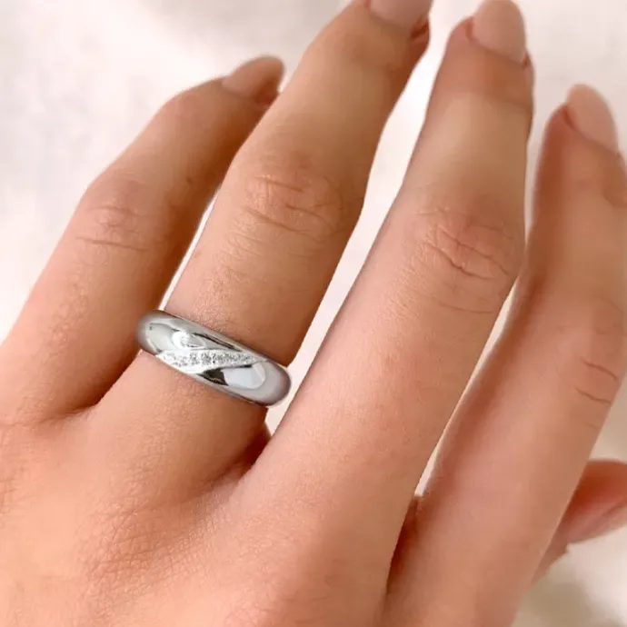 Zirkon ring i sølv