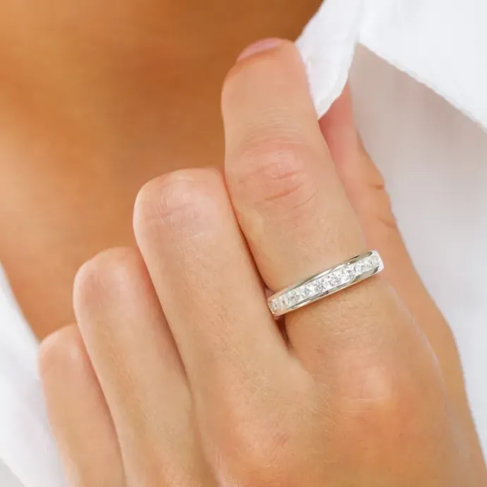 Zirkon ring i sølv