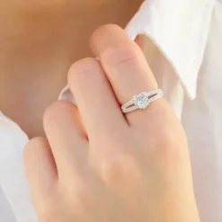 Zirkon ring i sølv