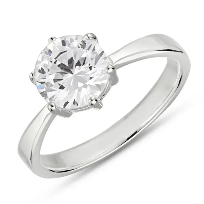 Zirkon ring i sølv