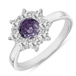 Zirkon ring i sølv