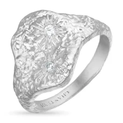 Zirkon ring i sølv
