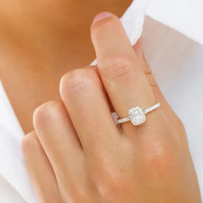 Zirkon ring i sølv