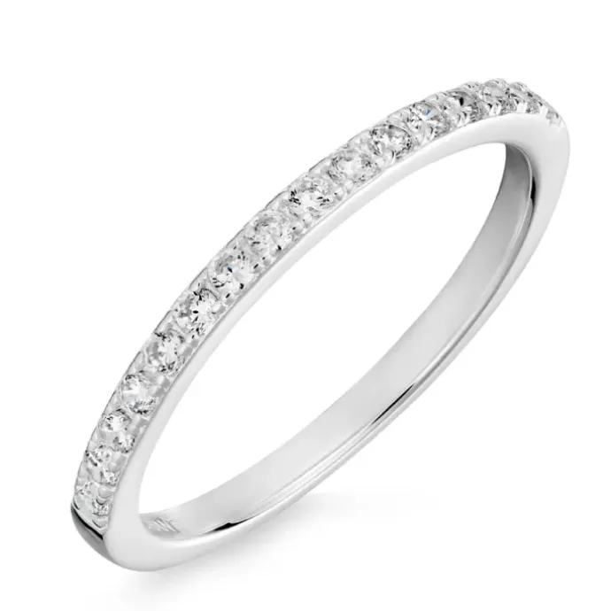 Zirkon ring i sølv