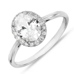 Zirkon ring i sølv