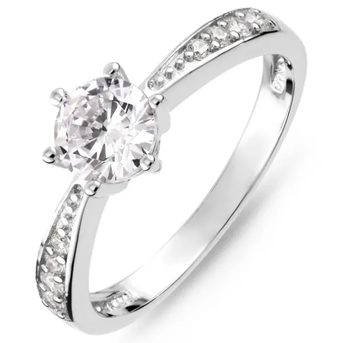 Zirkon ring i sølv