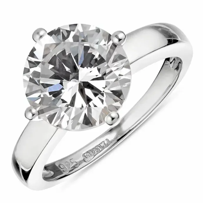 Zirkon ring i sølv
