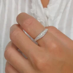 Zirkon ring i sølv