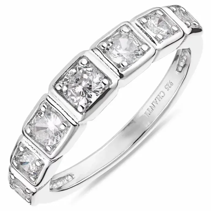 Zirkon ring i sølv