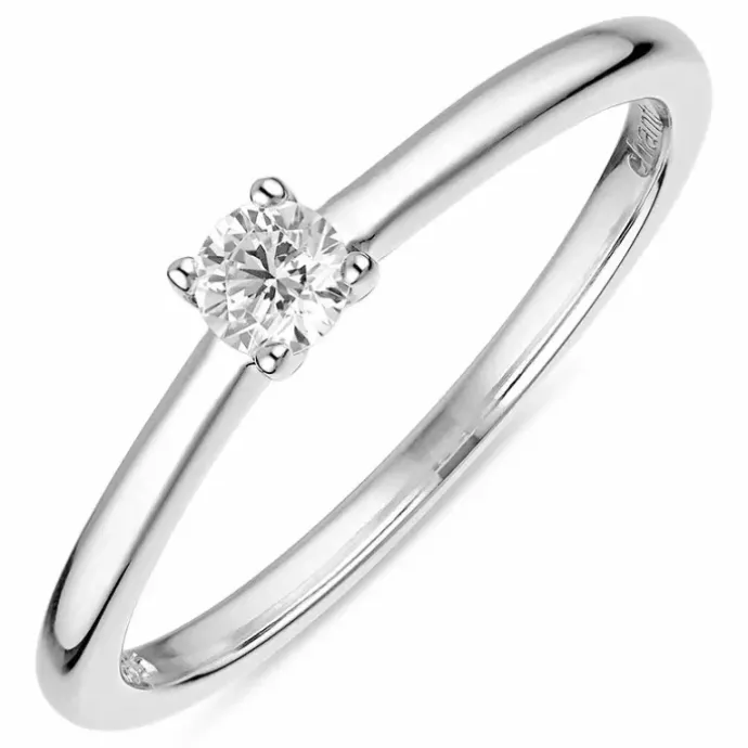 Zirkon ring i sølv