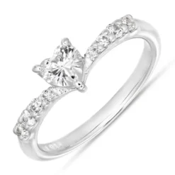 Zirkon ring i sølv
