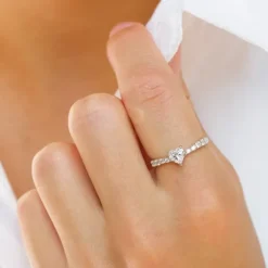 Zirkon ring i sølv