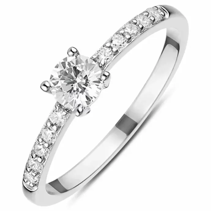 Zirkon ring i sølv