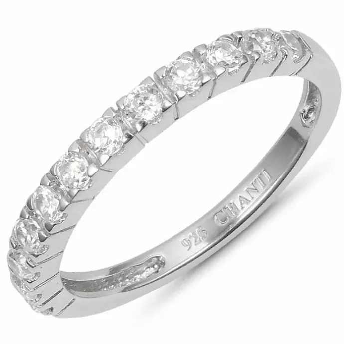 Zirkon ring i sølv