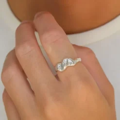 Zirkon ring i sølv