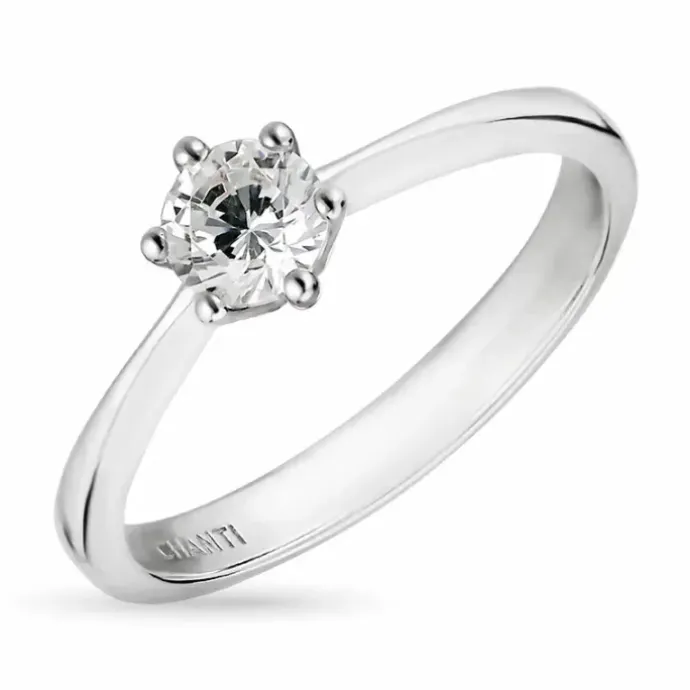 Zirkon ring i sølv
