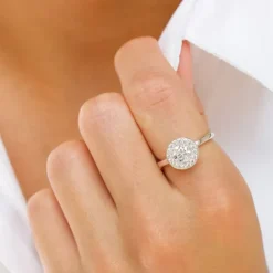 Zirkon ring i sølv