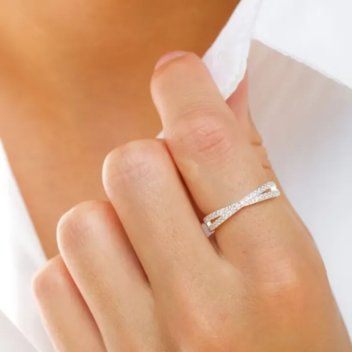 Zirkon ring i sølv