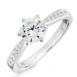 Zirkon ring i sølv