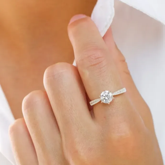 Zirkon ring i sølv