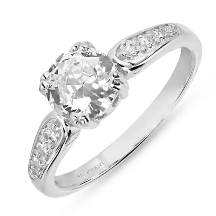Zirkon ring i sølv