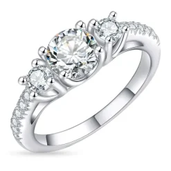Zirkon ring i sølv