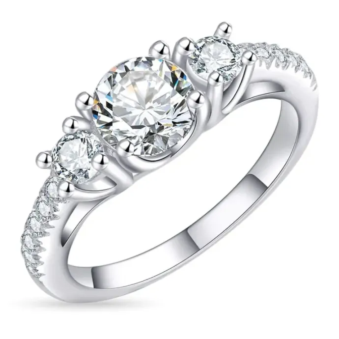 Zirkon ring i sølv