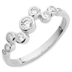 Zirkon ring i sølv - Bubbly Sparkle