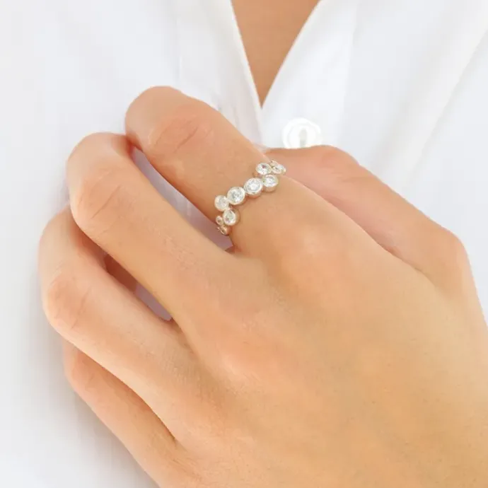 Zirkon ring i sølv - Bubbly Sparkle